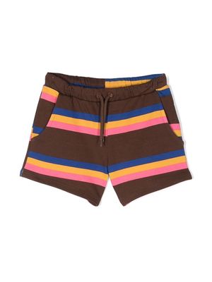 Mini Rodini striped cotton shorts - Brown