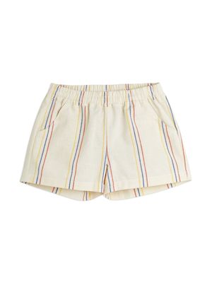 Mini Rodini striped elasticated-waist shorts - Neutrals