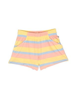 Mini Rodini striped organic-cotton shorts - Pink