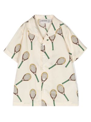 Mini Rodini Tennis-print lyocell shirt - Neutrals