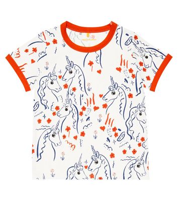 Mini Rodini Unicorn printed cotton T-shirt