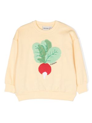 Mini Rodini vegetable-print cotton sweatshirt - Yellow