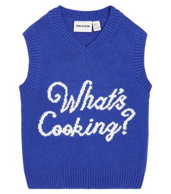 Mini Rodini What's Cooking wool-blend sweater vest