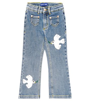 Mini Rodini x Wrangler Peace Dove flared jeans