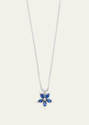 Mini Stellanise Sapphire & Diamond Pendant Necklace