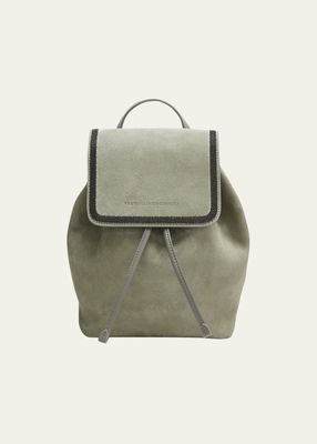Mini Suede & Leather Backpack