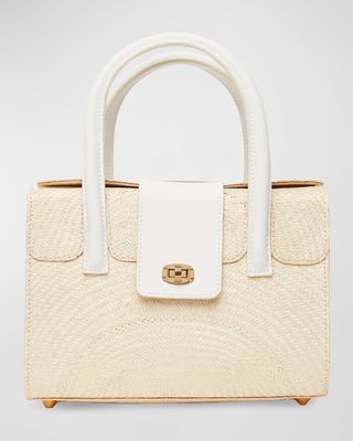 Mini Summer Straw Top-Handle Bag