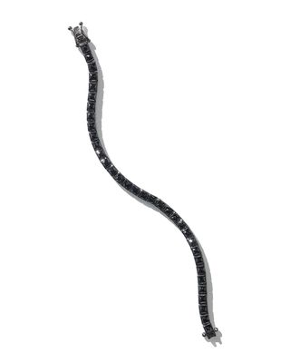 Mini Tile Tennis Bracelet, Black