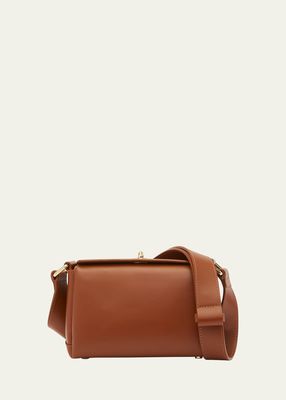 Mini Turn-Lock Leather Shoulder Bag