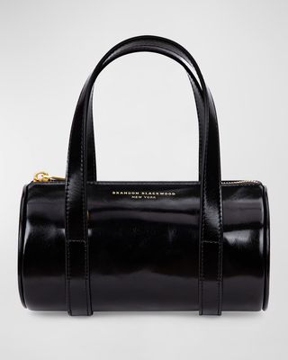 Mini Zip Leather Top-Handle Bag