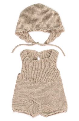 Miniland Knit 2-Piece 15-Inch Doll Outfit in Beige