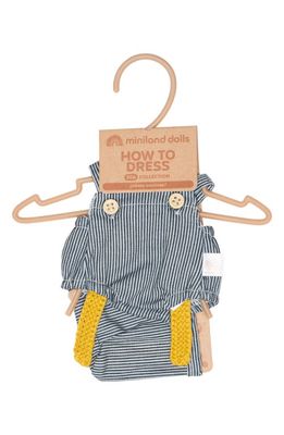 Miniland Sea Boy Romper & Hat Set for 8.25-Inch Doll in Yellow/White