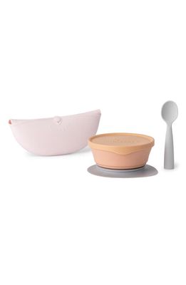 Miniware First Bites Deluxe Baby Feeding Set in Cotton Candy/Toffee/Grey