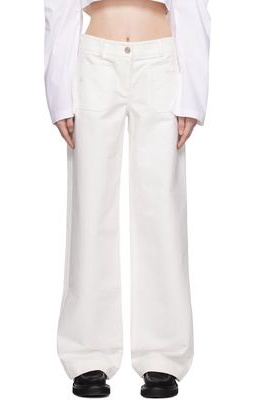 MINJUKIM White Low-Rise Trousers