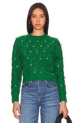 MINKPINK Cleo Feather Jumper in Green