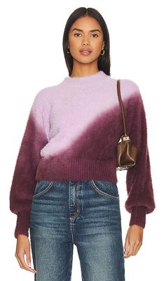 MINKPINK Nola Dip Dyed Sweater in Lavender