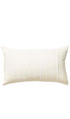 MINNA Recycled Stripe Lumbar Pillow in Cream.
