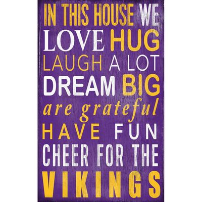 Minnesota Vikings 11" x 19" In This House Sign