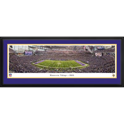 Minnesota Vikings 18'' x 44'' SKOL Double Mat Deluxe Frame Panoramic