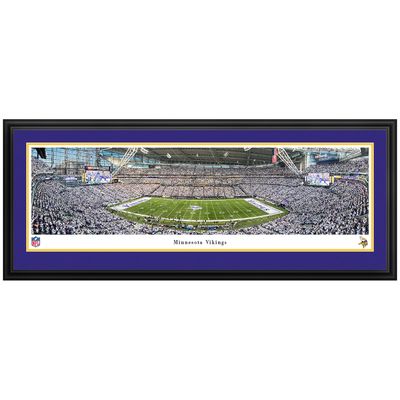 Minnesota Vikings 18'' x 44'' Whiteout Game Double Mat Deluxe Frame Panoramic