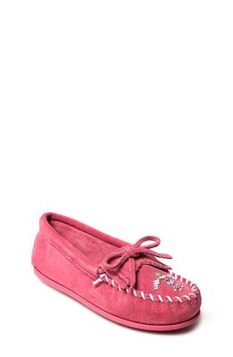 Minnetonka Kids' Thunderbird Slip-On Shoe in Pink