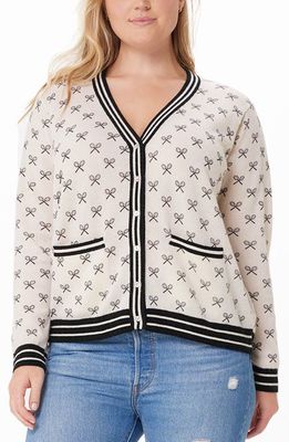 MINNIE ROSE Tennis Club Cashmere Cardigan in White 