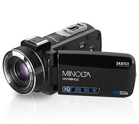 Minolta MN100HDZ 1080P HD Camcorder w/ 10x Opti cal Zoom
