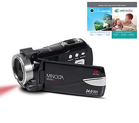 Minolta MN200NV Full HD Night Vision Camcorder w/ 32GB SD Card