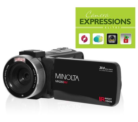 Minolta MND260NV Full HD Night Vision Camcorderw/ 32GB SD Card