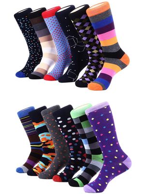 Mio Marino Crew Cut Dress Socks - Assorted Designs in Fun Collection