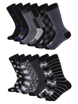 Mio Marino Modern Collection Dress Socks 12 Pack in Dapper Smooth