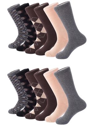 Mio Marino Modern Collection Dress Socks 12 Pack in True Sophistication