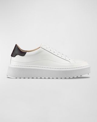 Mira Leather Low-Top Court Sneakers