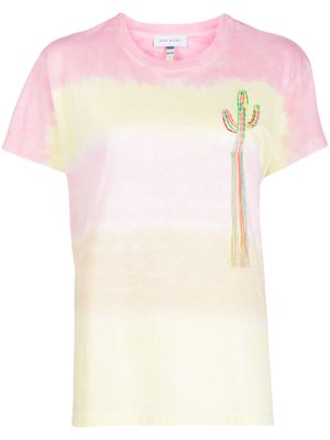 Mira Mikati cactus-embroidered organic-cotton T-Shirt - Pink