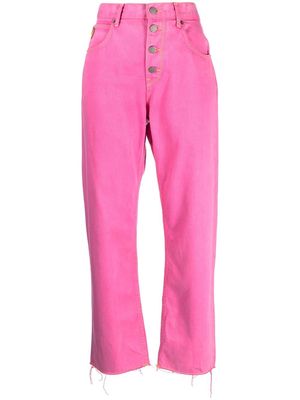 Mira Mikati contrast-stitch straight-leg jeans - Pink