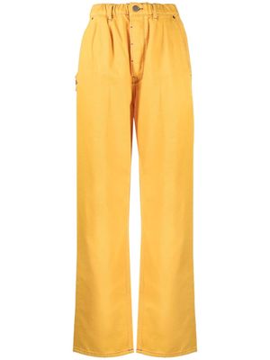 Mira Mikati contrast-stitching straight-leg jeans - Yellow