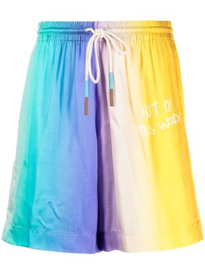 Mira Mikati drawstring ombré-effect shorts - Multicolour