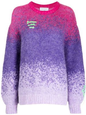 Mira Mikati embroidered-motif ombré jumper - Purple