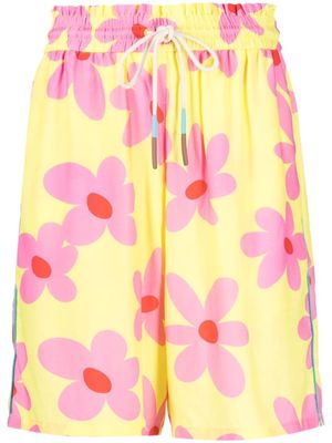 Mira Mikati floral-print drawstring shorts - Multicolour
