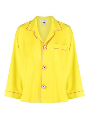 Mira Mikati flower-buttons pajama shirt - Yellow