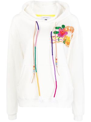 Mira Mikati Let's Flay Away patch-motif hoodie - White