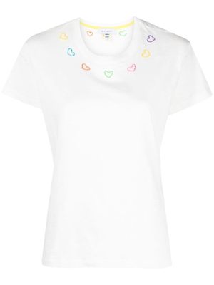 Mira Mikati logo-embroidered organic-cotton T-shirt - White