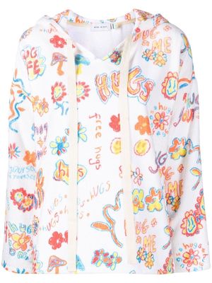 Mira Mikati sketch-print cotton hoodie - Multicolour
