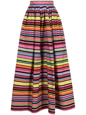 Mira Mikati Striped Gathered Maxi Skirt - Multicolour