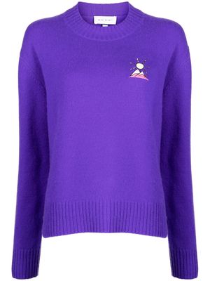Mira Mikati sun-embroidered cashmere jumper - Purple