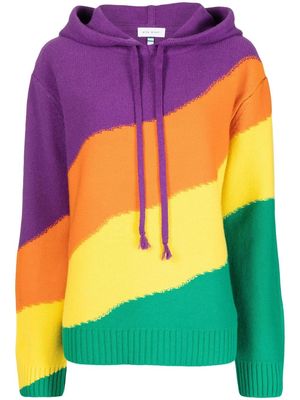 Mira Mikati wavey stripe-print hoodie - Multicolour
