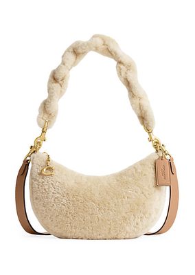 Mira Shearling & Leather Shoulder Bag