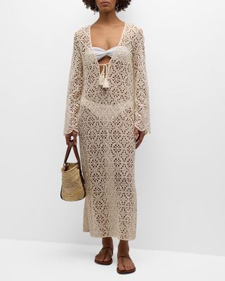 Mirabelle Crochet Maxi Dress Coverup