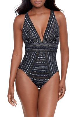 Miraclesuit Cypher Odyssey One-Piece Swimsuit in Black/Multi