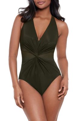 Miraclesuit Illusionist Wrapture One-Piece Swimsuit in Nori